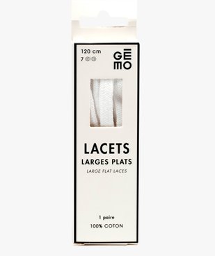 Lacets plats larges 120 cm vue1 - GEMO(ENTRETIEN) - GEMO