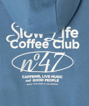 Sweat à capuche avec motif inscription brodée poitrine et dos garçon vue3 - GEMO 4G GARCON - GEMO