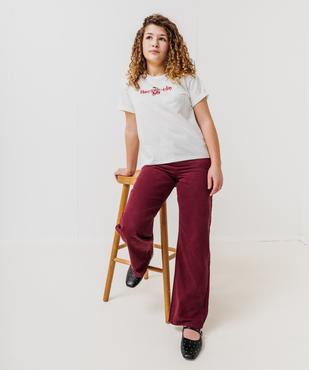 Tee-shirt manches courtes avec motif XXL dans le dos fille vue6 - GEMO 4G FILLE - GEMO