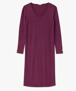 Robe de grossesse à manches longues en maille côtelée vue4 - GEMO 4G MATERN - GEMO