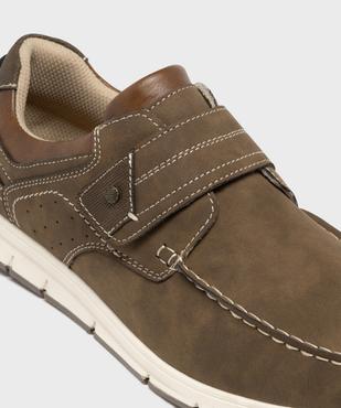 Chaussures bateau confort à scratch homme - G'Flex vue6 - G'FLEX - GEMO