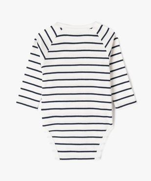 Body manches longues et fermeture croisée devant bébé garçon (lot de 3) vue3 - GEMO 4G BEBE - GEMO