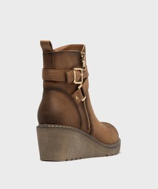 Boots zippées à talon compensé femme vue4 - VALENTINA BALDANO GEMO FORGOOD - GEMO