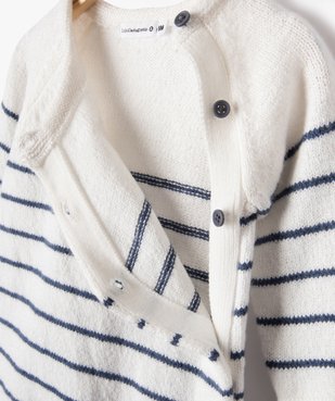 Pyjama en maille tricotée rayée bébé - LuluCastagnette vue2 - LULUCASTAGNETTE - GEMO