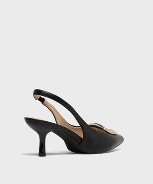 Escarpins slingback à bout pointu et talon fin femme - Follow Me vue4 - FOLLOW ME - GEMO