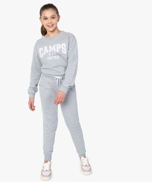 Combinaison pantalon fille en maille sportswear - Camps Untited vue5 - CAMPS UNITED - GEMO