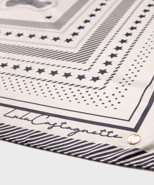 Foulard en satin à motifs étoiles femme - LuluCastagnette vue2 - LULU CASTAGNETT - GEMO