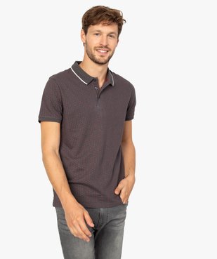 Polo homme à manches courtes et micro-motif vue1 - Nikesneakers C4G HOMME - Nikesneakers