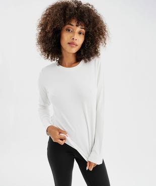 Tee-shirt thermique à manches longues et col rond femme vue1 - GEMO(HOMWR FEM) - GEMO
