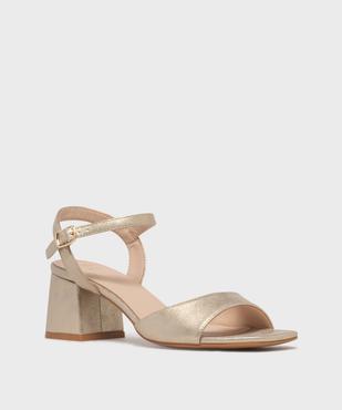 Sandales à talon toucher velours femme - Valentina Baldano vue2 - VALENTINA BALDA - GEMO