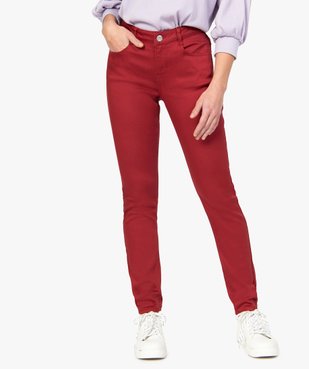 Pantalon femme coupe slim en toile extensible vue1 - GEMO(FEMME PAP) - GEMO