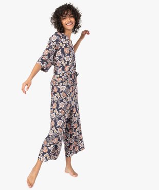 Pantacourt de pyjama femme à motifs fleuris vue5 - GEMO(HOMWR FEM) - GEMO