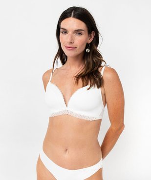 Soutien-gorge triangle moulé sans armatures vue1 - GEMO 4G FEMME - GEMO