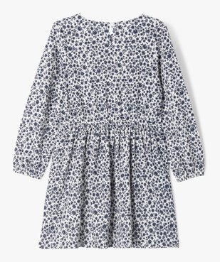 Robe manches longues à motifs fleuris fille vue3 - GEMO (ENFANT) - GEMO