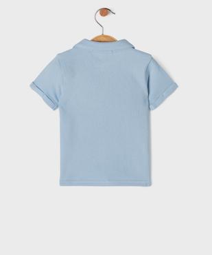Polo en coton avec poche poitrine bébé garçon - LuluCastagnette vue3 - LULU CASTAGNETTE GEMO FOR GOOD - GEMO