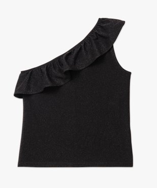 Tee-shirt asymétrique à volant et paillettes femme vue4 - GEMO(FEMME PAP) - GEMO