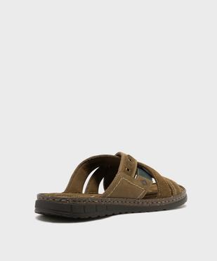 Mules en cuir à brides croisées homme - g'flex vue4 - G'FLEX - GEMO