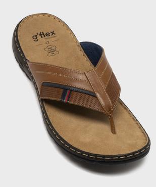 Claquettes à entredoigt en cuir homme - G'Flex vue5 - G'FLEX - GEMO