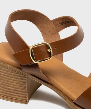 Sandales à talon en cuir femme - Tanéo vue6 - TANEO - GEMO