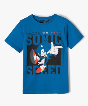 Tee-shirt garçon à manches courtes avec motif – Sonic vue1 - SONIC - GEMO