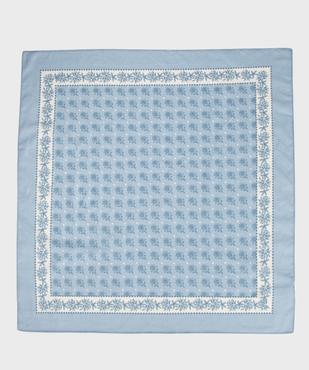 Foulard carré en coton imprimé femme vue1 - GEMO 4G FEMME - GEMO