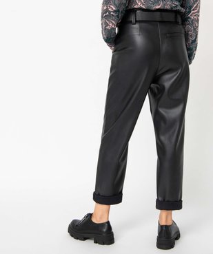 Pantalon femme en synthétique imitation cuir taille haute vue3 - GEMO(FEMME PAP) - GEMO