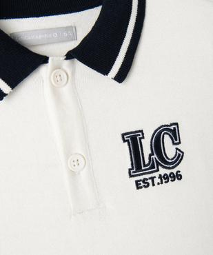 Polo manches courtes en maille tricotée garçon - LuluCastagnette vue2 - LULUCASTAGNETTE - GEMO