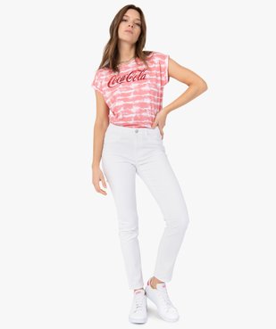 Tee-shirt femme à manches courtes avec inscription – Coca Cola vue5 - COCA COLA - GEMO