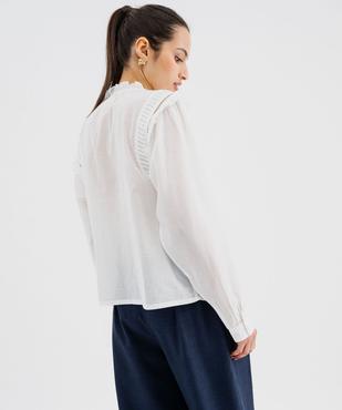 Blouse brodée à volants esprit bohème femme vue3 - GEMO(FEMME PAP) - GEMO
