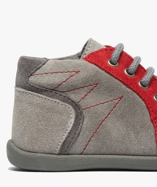 Chaussures premiers pas bébé garçon en cuir vue6 - GEMO(BEBE DEBT) - GEMO