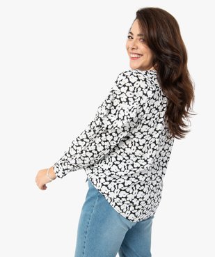 Blouse femme grande taille imprimée boutonnée sur l’avant vue3 - GEMO (G TAILLE) - GEMO