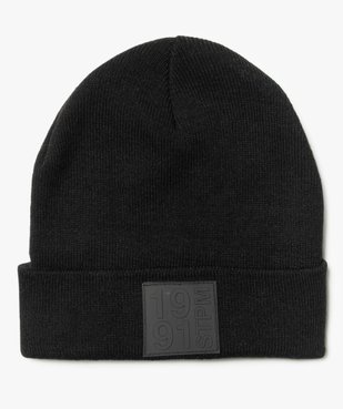 Bonnet garçon à revers avec patch en relief ton sur ton vue1 - GEMO 4G GARCON - GEMO