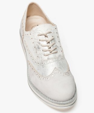 Derbies femme pailletés avec bout golf vue5 - GEMO (CASUAL) - GEMO