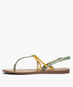 Nu-pieds femme à entre-doigts et fines brides colorées Only vue3 - ONLY - GEMO