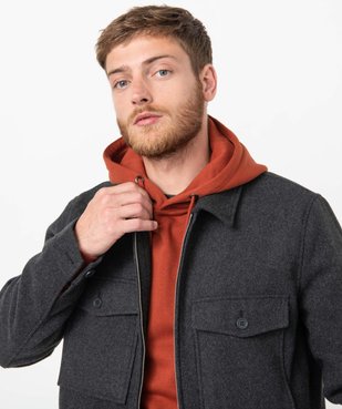 Sur-chemise homme avec fermeture zippée vue2 - GEMO (HOMME) - GEMO