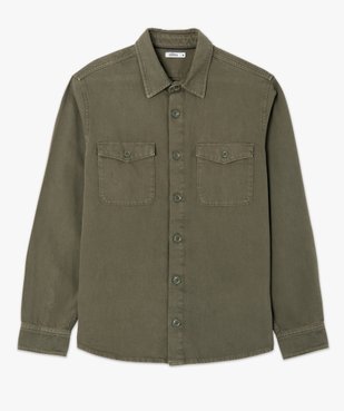 Chemise homme unie en toile denim vue4 - GEMO (HOMME) - GEMO