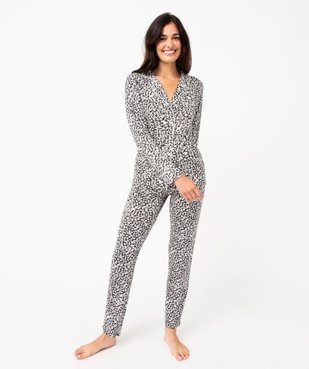 Pyjama deux pièces femme : chemise et pantalon vue1 - GEMO(HOMWR FEM) - GEMO