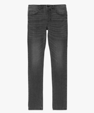 Jean homme coupe Slim délavé plissé sur les cuisses vue4 - GEMO 4G HOMME - GEMO