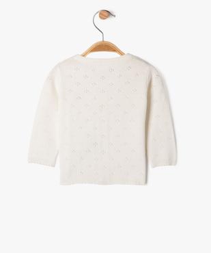 Gilet brassière en coton fin ajouré bébé - LuluCastagnette vue3 - LULU CASTAGNETTE GEMO FOR GOOD - GEMO