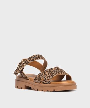 Sandales à brides imprimées sur semelle crantée femme - 5 Miles vue2 - 5 MILES - GEMO