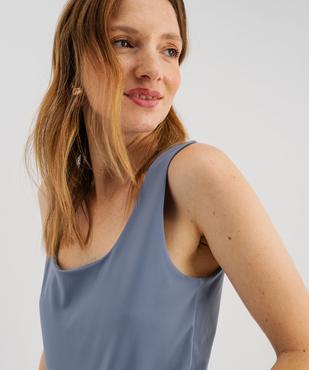 Débardeur à larges bretelles et col carré en microfibre femme vue2 - GEMO(FEMME PAP) - GEMO