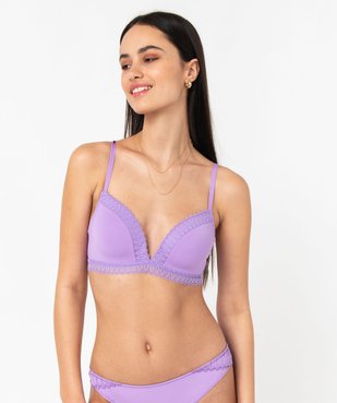 Soutien-gorge triangle moulé sans armatures vue1 - GEMO 4G FEMME - GEMO