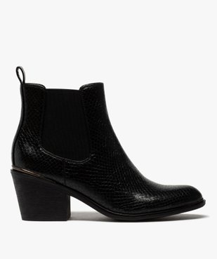 Boots femme à talon style chelsea unis vue1 - GEMO(URBAIN) - GEMO