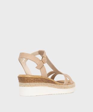 Sandales à talon compensé et bride pailletée femme vue4 - VALENTINA BALDA - GEMO