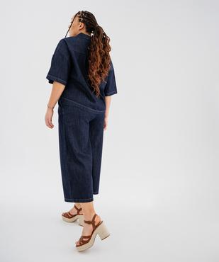 Chemise manches courtes en jean brut femme grande taille vue6 - GEMO (G TAILLE) - GEMO