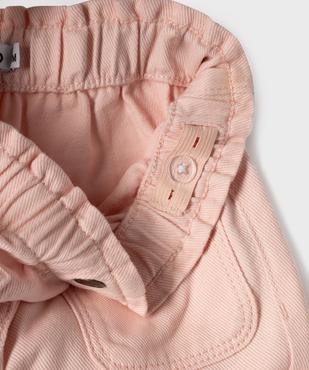 Short en twill de coton bébé fille vue2 - GEMO(BEBE DEBT) - GEMO