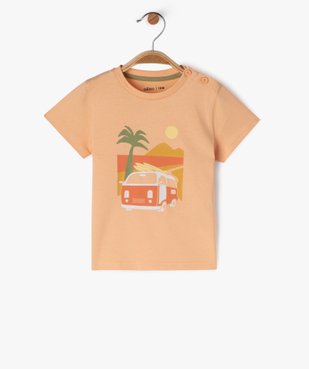 Tee-shirt à manches courtes avec motif estival bébé garçon vue1 - GEMO 4G BEBE - GEMO