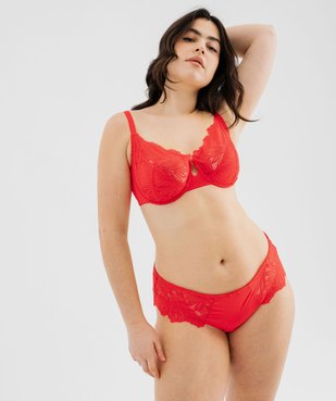 Soutien-gorge emboitant à armatures en dentelle femme grande taille vue3 - GEMO(HOMWR FEM) - GEMO
