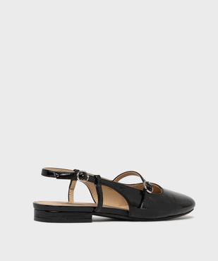 Ballerines vernies slingback à bout carré et brides femme - Follow Me vue4 - FOLLOW ME - GEMO