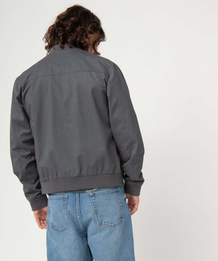 Blouson homme zippé en toile de coton vue3 - GEMO (HOMME) - GEMO